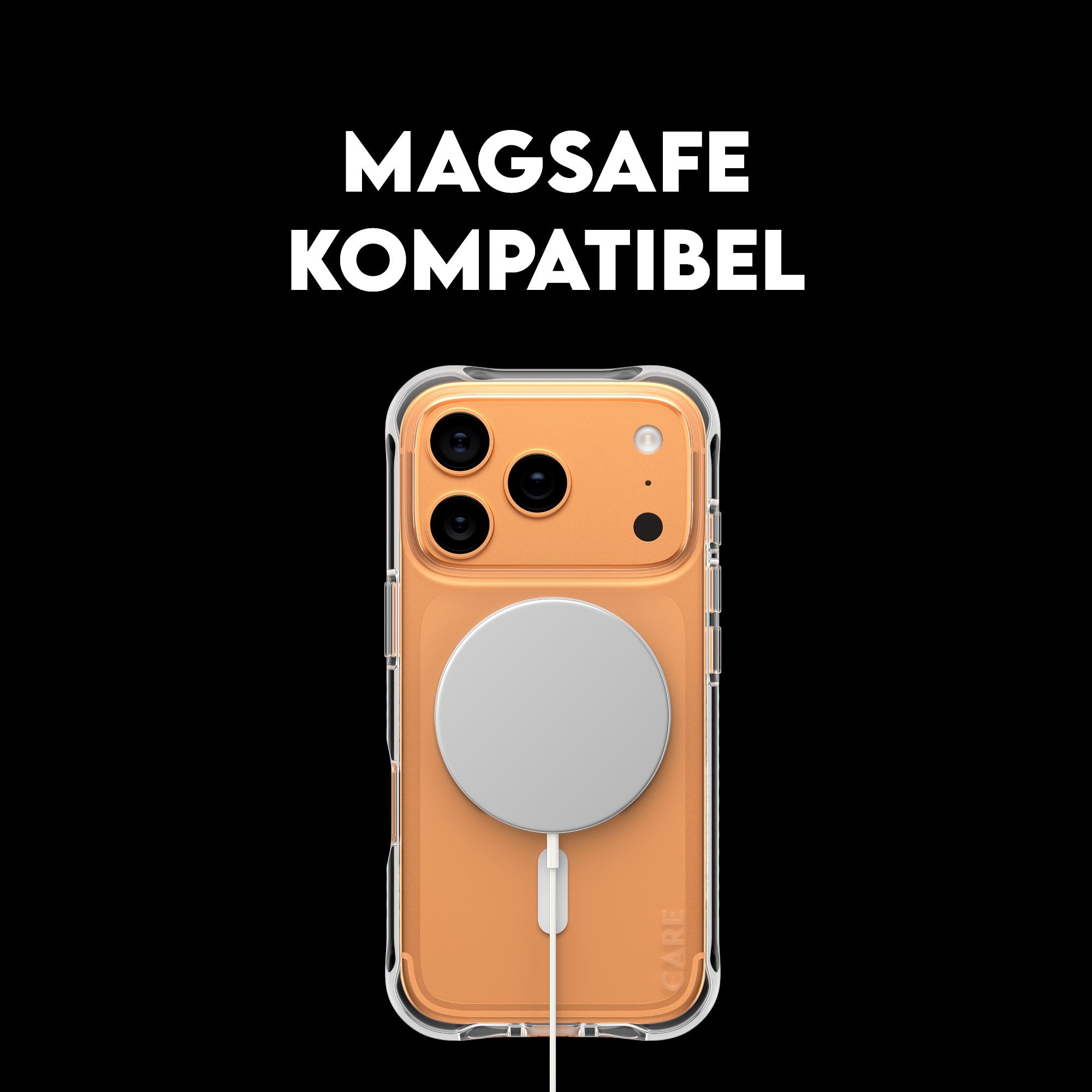 CARE™ by PanzerGlass® Samba Case Transparent m. Hvid MagSafe iPhone 17 Pro